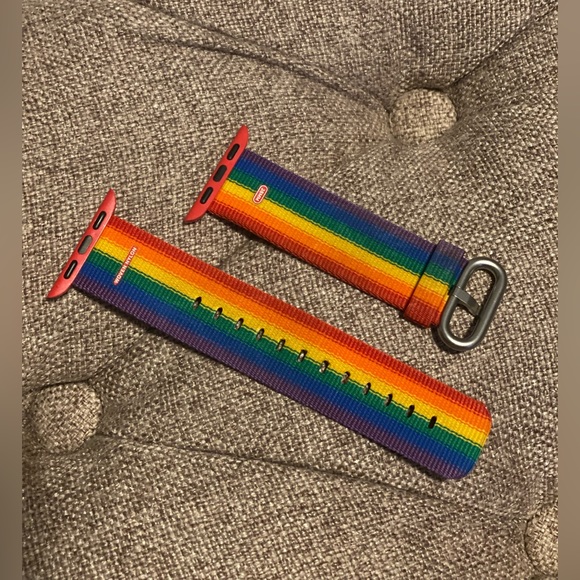 Apple Watch 38mm Rainbow Colorful Pride Edition Woven Nylon Strap 2017